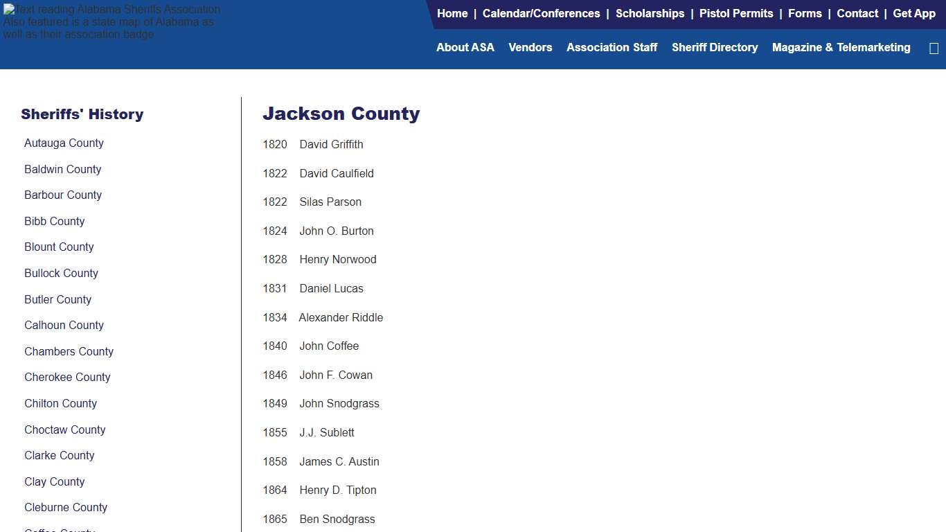 Jackson County | Alabama Sheriffs Association - Alabama